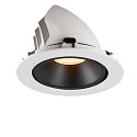 SLV LED Ceiling recessed luminaire NUMINOS� GIMBLE XL, 2700K, 55�, white/black