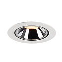 SLV LED Ceiling recessed luminaire NUMINOS� GIMBLE XL, 2700K, 55�, white/chrome