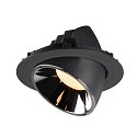 SLV LED Ceiling recessed luminaire NUMINOS� GIMBLE XL, 3000K, 20�, black/chrome