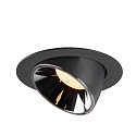 SLV LED Ceiling recessed luminaire NUMINOS� GIMBLE XL, 3000K, 20�, black/chrome