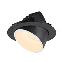 SLV LED Ceiling recessed luminaire NUMINOS� GIMBLE XL, 3000K, 40�, black/white