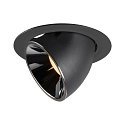 LED Ceiling recessed luminaire NUMINOS� GIMBLE XL, 3000K, 55�, black/chrome