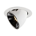 LED Ceiling recessed luminaire NUMINOS� GIMBLE XL, 3000K, 20�, white/chrome