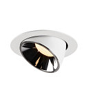 SLV LED Ceiling recessed luminaire NUMINOS� GIMBLE XL, 3000K, 20�, white/chrome