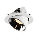 SLV LED Ceiling recessed luminaire NUMINOS� GIMBLE XL, 3000K, 55�, white/chrome