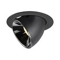 LED Ceiling recessed luminaire NUMINOS� GIMBLE XL, 4000K, 20�, black/chrome