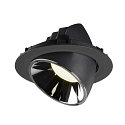 SLV LED Ceiling recessed luminaire NUMINOS� GIMBLE XL, 4000K, 20�, black/chrome