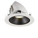 SLV LED Ceiling recessed luminaire NUMINOS� GIMBLE XL, 4000K, 55�, white/black