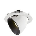 SLV LED Ceiling recessed luminaire NUMINOS� GIMBLE XL, 4000K, 55�, white/black