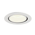 SLV LED Ceiling recessed luminaire NUMINOS� GIMBLE XL, 4000K, 55�, white