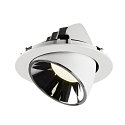 SLV LED Ceiling recessed luminaire NUMINOS� GIMBLE XL, 4000K, 55�, white/chrome