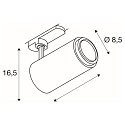 SLV LED 3-phase spot NUMINOS� DALI ZOOM M, 20W, 3000K, 15�, white