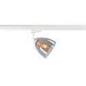 SLV 3-phase spot PARA CONE GL GU10, transparent, white