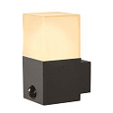 Wall luminaire GRAFIT, E27, square sensor, anthracite