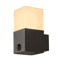 SLV Wall luminaire GRAFIT, E27, square sensor, anthracite