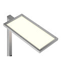 SLV floor lamp WORKLIGHT UGR < 19 IP20, silver dimmable