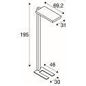 SLV floor lamp WORKLIGHT UGR < 19 IP20, silver dimmable