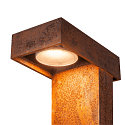 SLV LED Outdoor Floorlamp RUSTY PATHLIGHT 40,  IP55 IK06, height 40cm, 8.9W 3000K 400lm 90�, FeCSi steel rust color