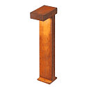 SLV LED Outdoor Floorlamp RUSTY PATHLIGHT 40,  IP55 IK06, height 70cm, 8.9W 3000K 400lm 90�, FeCSi steel rust color