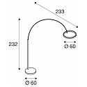 floor lamp ONE BOW FL up / down, black dimmable