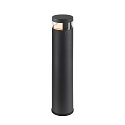 SLV bollard lamp M-POL 60 cylindrical, short, without socket IP65, anthracite dimmable