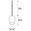 pendant luminaire PANTILO OVAL PD E27 IP20, gold