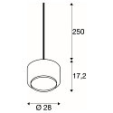 SLV pendant luminaire PANTILO 28 PD E27 IP20, white