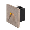 SLV wall recessed luminaire CONCRETO EL WING square, indirect, switchable IP65, grey, black 