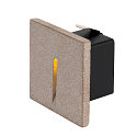 SLV wall recessed luminaire CONCRETO EL CUT square, indirect, switchable IP65, grey, black 