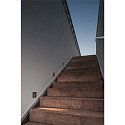 SLV wall recessed luminaire CONCRETO EL CUT square, indirect, switchable IP65, grey, black 