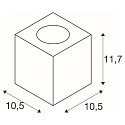 floor lamp CONCRETO FL cube shape, with plug GU10 IP65, grey dimmable