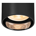 wall and ceiling luminaire ASTO TUBE CW SINGLE 1 flame, round, cardanic swivelling GU10 IP20, black dimmable