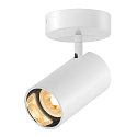 SLV wall and ceiling luminaire ASTO TUBE CW SINGLE 1 flame, round, cardanic swivelling GU10 IP20, white dimmable