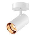 SLV wall and ceiling luminaire ASTO TUBE CW SINGLE 1 flame, round, cardanic swivelling GU10 IP20, white dimmable