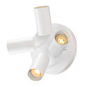 SLV wall and ceiling luminaire ASTO TUBE CW QUADRUPLE 4 flames, round, cardanic swivelling GU10 IP20, white dimmable