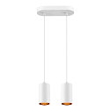 SLV pendant luminaire ASTO TUBE 2 flames, rigid, long GU10 IP20, white dimmable