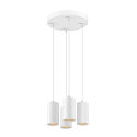 pendant luminaire ASTO TUBE 4 flames, round, rigid GU10 IP20, white dimmable