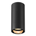 downlight ASTO TUBE cylindrical, rigid, surface-mounted version GU10 IP20, black dimmable