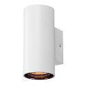 SLV wall luminaire ASTO TUBE down, 1 flame, cylindrical, rigid GU10 IP20, white dimmable