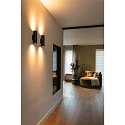 SLV wall luminaire ASTO TUBE up / down, 2 flames, cylindrical, rigid GU10 IP20, black dimmable
