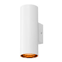 SLV wall luminaire ASTO TUBE up / down, 2 flames, cylindrical, rigid GU10 IP20, white dimmable