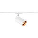 SLV 1-phase spot ASTO TUBE round, cardanic swivelling GU10 IP20, white dimmable