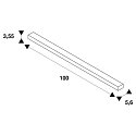 SLV 3-phase recessed track S-TRACK PHASE & DALI 1M DALI controllable, white