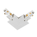 3-phase L-connector S-TRACK PHASE & DALI built-in version, DALI controllable, earth right, with feed-in option, white