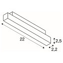 track spot IN-LINE 22 TRACK 48V DARKLIGHT REFLECTOR DALI controllable IP20, black dimmable