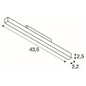 SLV track spot IN-LINE 44 DALI 48V - DARKLIGHT REFLECTOR rigid, DALI controllable IP20, black dimmable