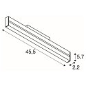 SLV track spot IN-LINE 46 TRACK 48V DARKLIGHT REFLECTOR Move DALI IP20, black dimmable