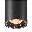SLV track spot NUMINOS® S TRACK 48V DALI controllable IP20, chrome, black dimmable