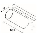 SLV track spot NUMINOS® S TRACK 48V DALI controllable IP20, white dimmable