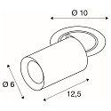 ceiling recessed luminaire NUMINOS� PROJECTOR S cylindrical, black